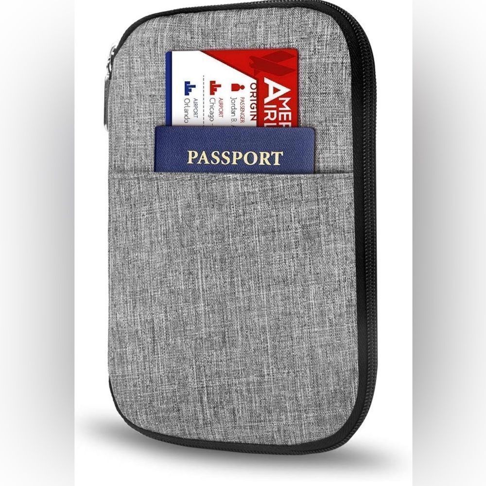 Passport Wallets, Multipupose RFID Blocking Travel Wallet Document Organizer Bag